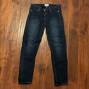 PAIGE high waisted dark wash jeans